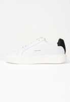 CALVIN KLEIN JEANS Sneakers bianche da uomo con logo e inserto nero YM0YM0134401W . CALVIN KLEIN JEANS 