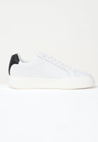 CALVIN KLEIN JEANS Sneakers bianche da uomo con logo e inserto nero YM0YM0134401W . CALVIN KLEIN JEANS 