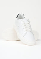 CALVIN KLEIN JEANS Sneakers bianche da uomo con logo e inserto nero YM0YM0134401W . CALVIN KLEIN JEANS 