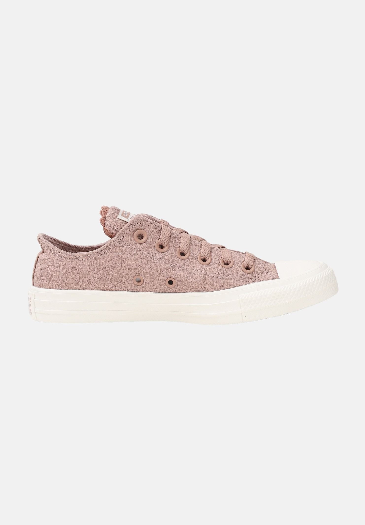 CONVERSE sneakers basse Chuck Taylor All Star Crochet Florals Brown-Cream marrone/crema donna. A17584C . CONVERSE 