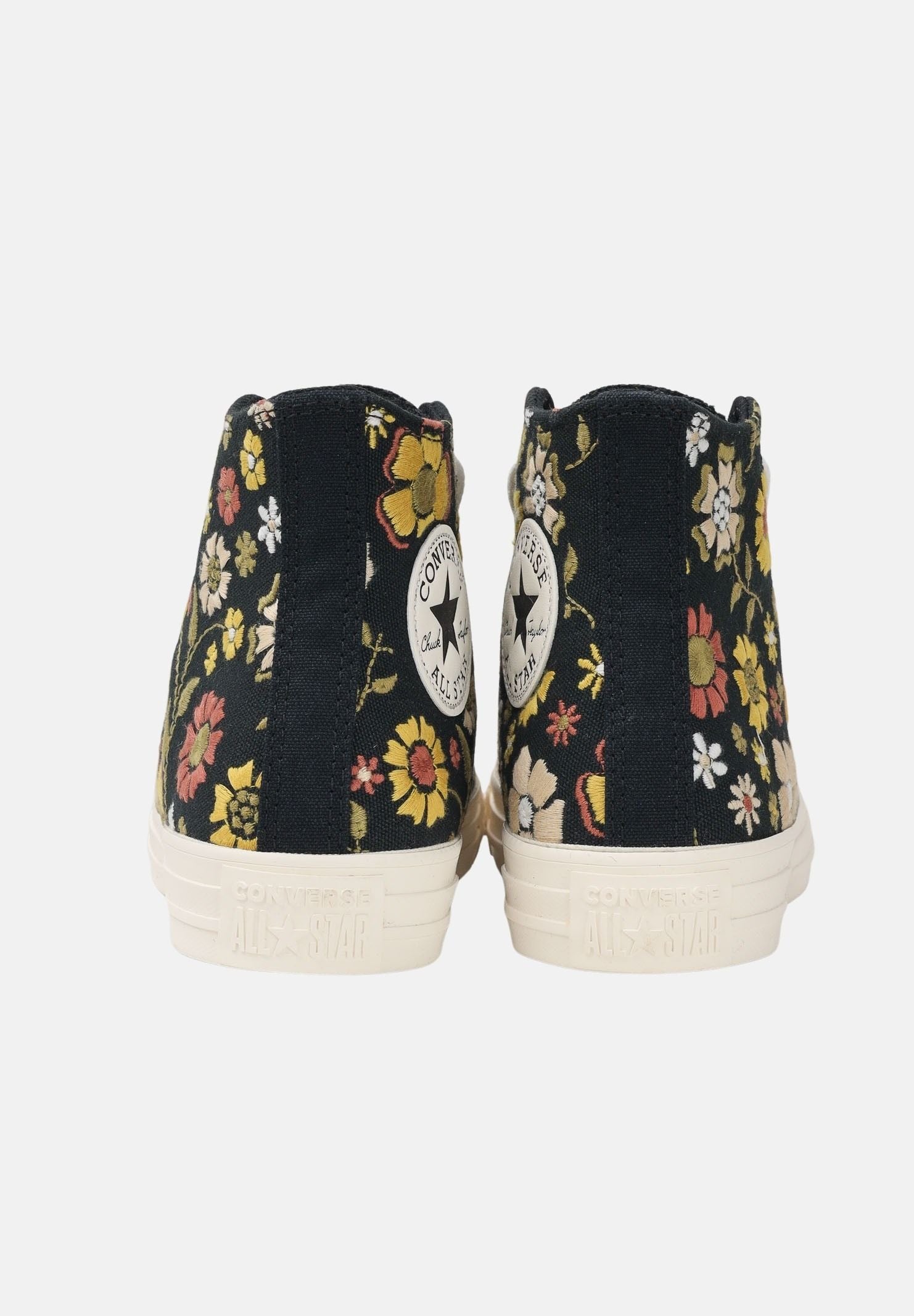 CONVERSE sneakers alte Chuck Taylor All Star Retro Flowers Black nero fantasia floreale donna. A20022C . CONVERSE 