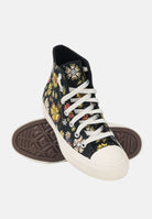 CONVERSE sneakers alte Chuck Taylor All Star Retro Flowers Black nero fantasia floreale donna. A20022C . CONVERSE 
