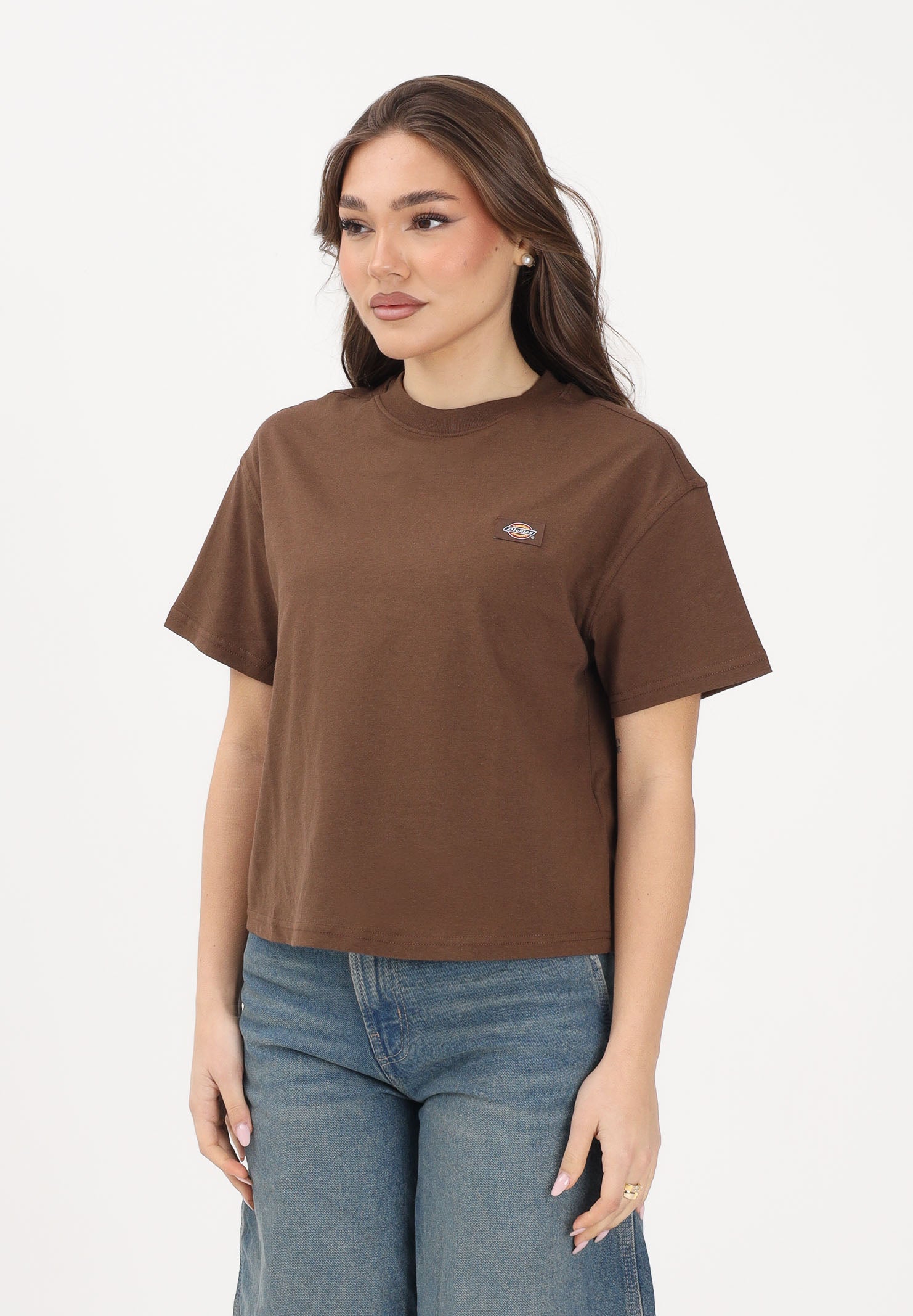 DICKIES T-shirt a manica corta Oakport marrone da donna DK0A4Y8L0TB1 . DIckies 