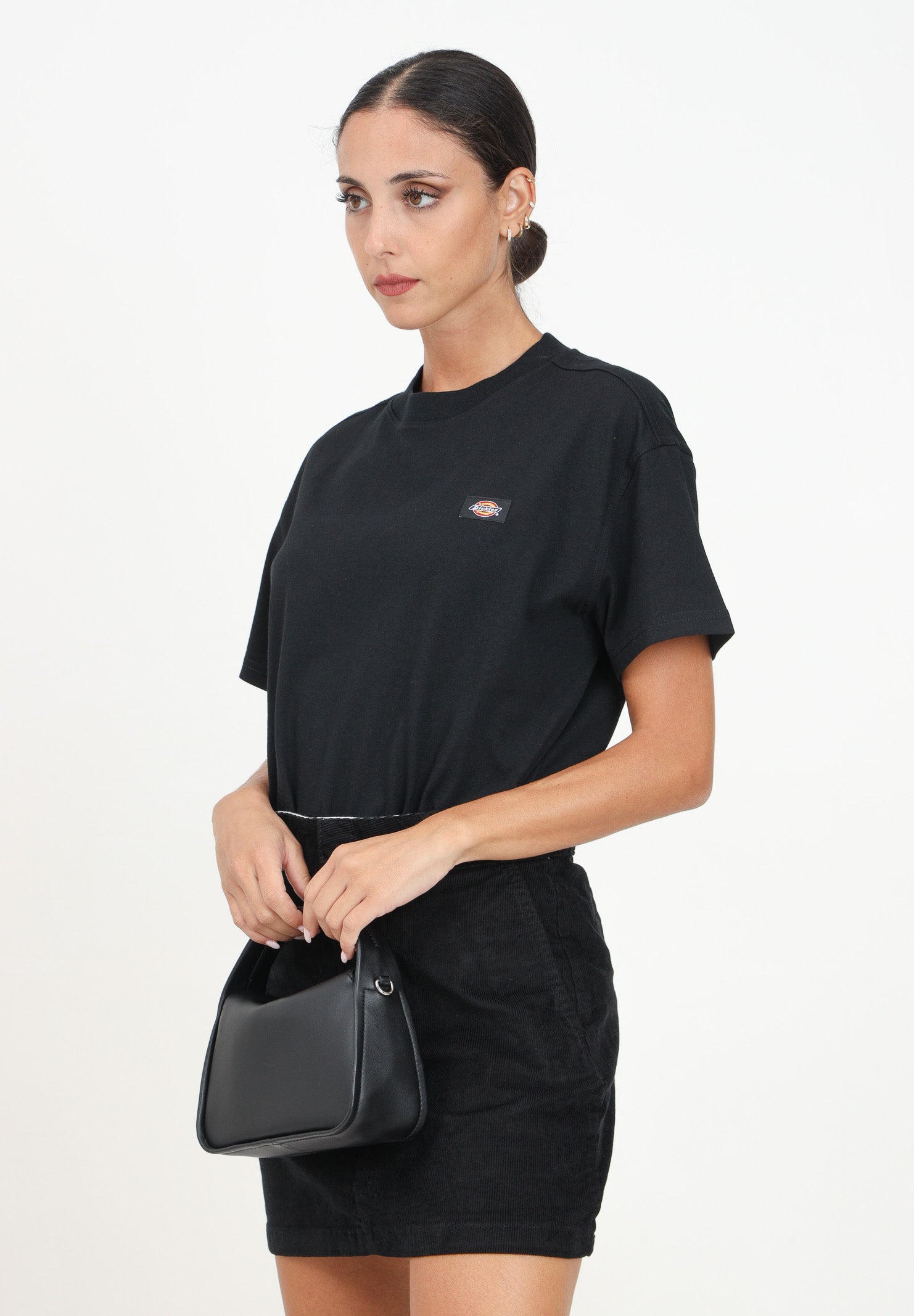 DICKIES T-shirt a manica corta Oakport nera da donna DK0A4Y8LBLK1 . DIckies 