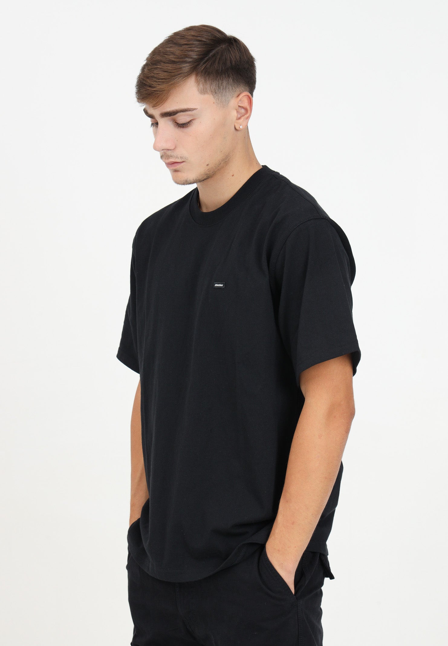 DICKIES T-shirt a manica corta Clancy Heavyweight nera da uomo DK0A4Z4LBLK1 . DIckies 