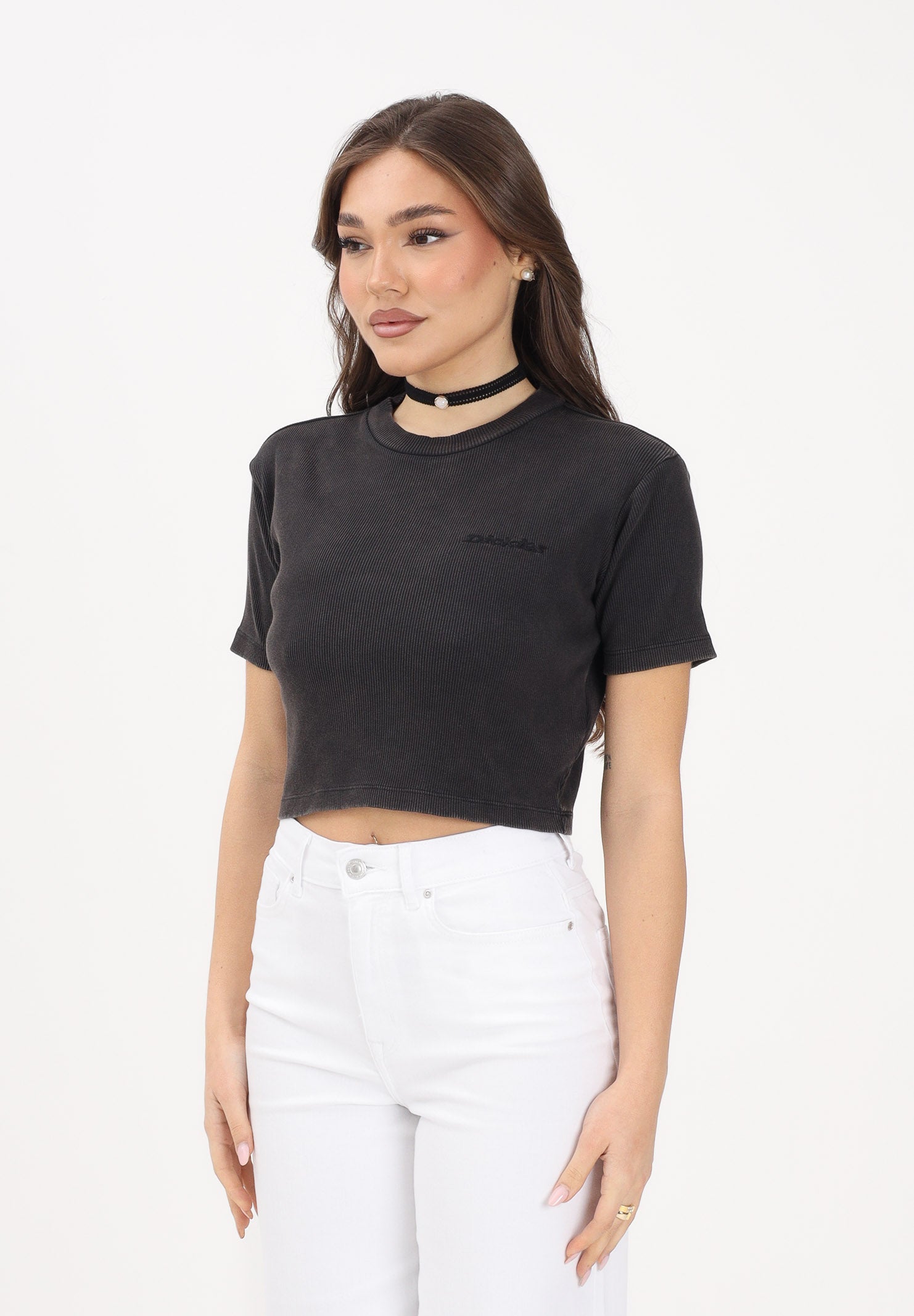 DICKIES T-shirt a manica corta Plentywood nera da donna DK0A866FBLK1 . DIckies 