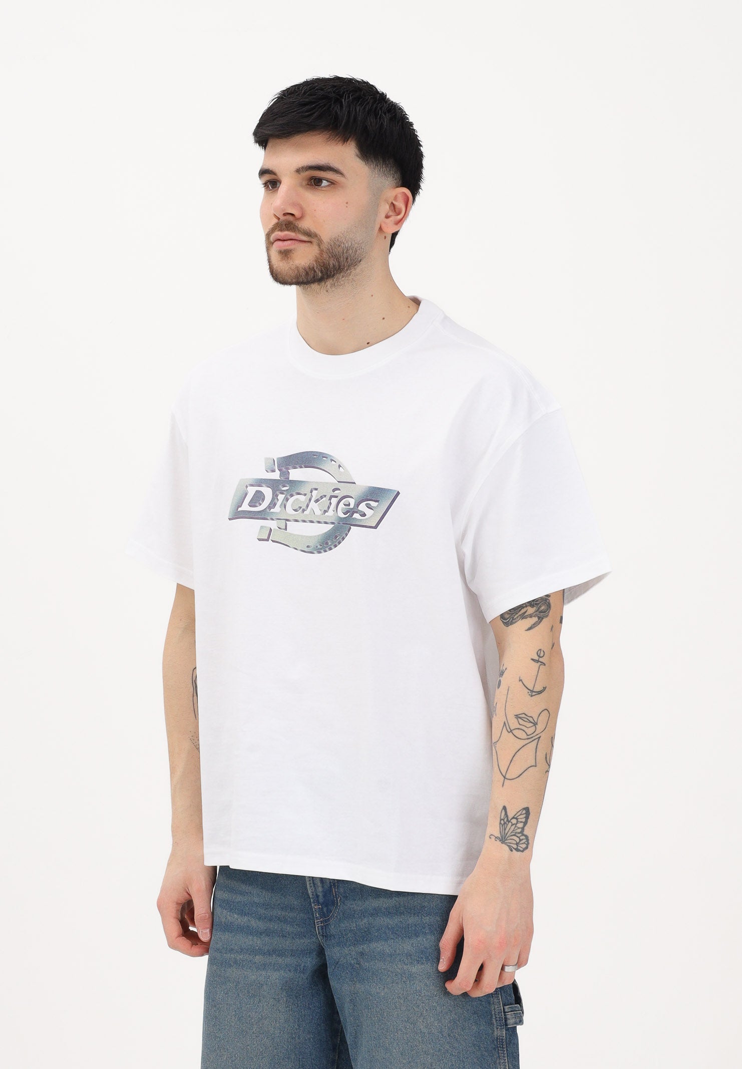 DICKIES T-shirt a manica corta Rarden bianca da uomo DK0A88850WH1 . DIckies 