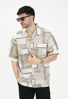 DICKIES Camicia a manica corta Glandorf panna e beige da uomo DK0A889TC481 . DIckies 
