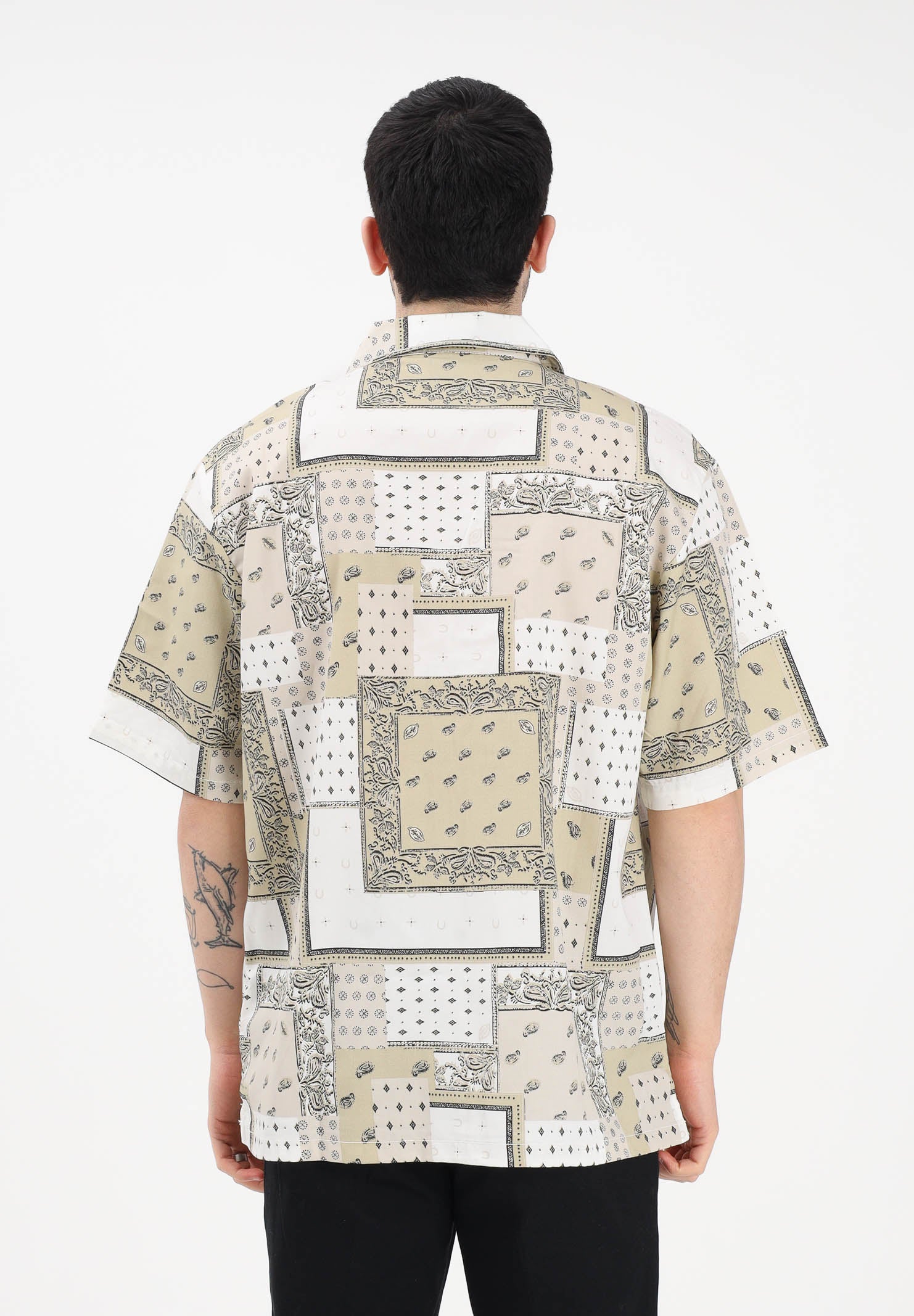 DICKIES Camicia a manica corta Glandorf panna e beige da uomo DK0A889TC481 . DIckies 