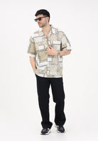 DICKIES Camicia a manica corta Glandorf panna e beige da uomo DK0A889TC481 . DIckies 