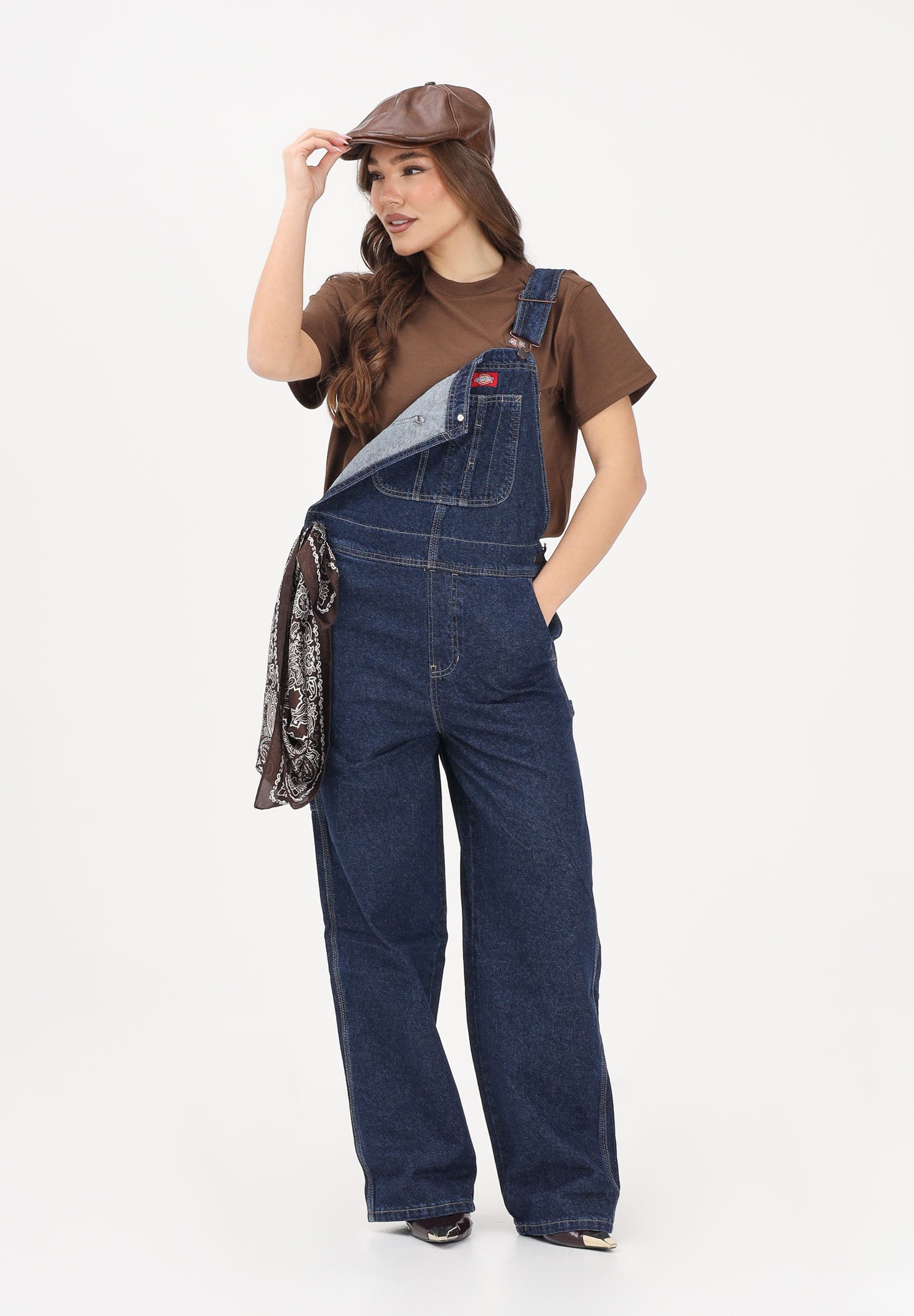 DICKIES Salopette in denim blu da donna DK0A88EC0DD1 . DIckies 