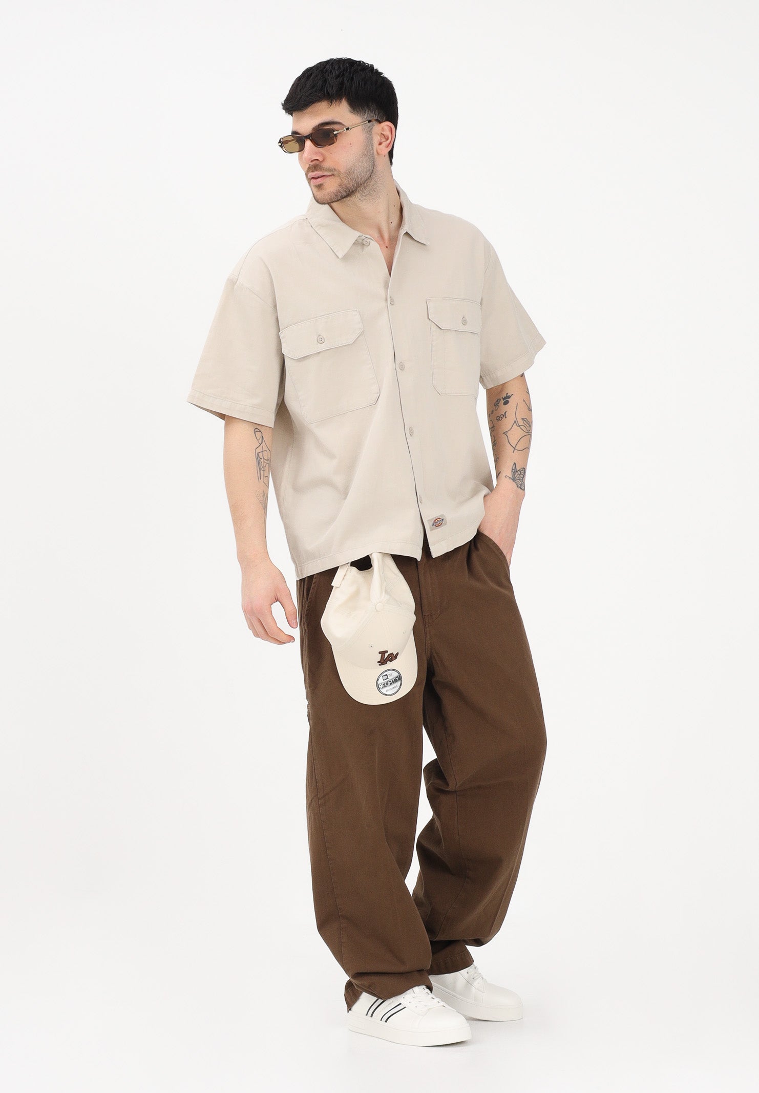 DICKIES Camicia a manica corta Unionville beige da uomo DK0A88N90ST1 . DIckies 