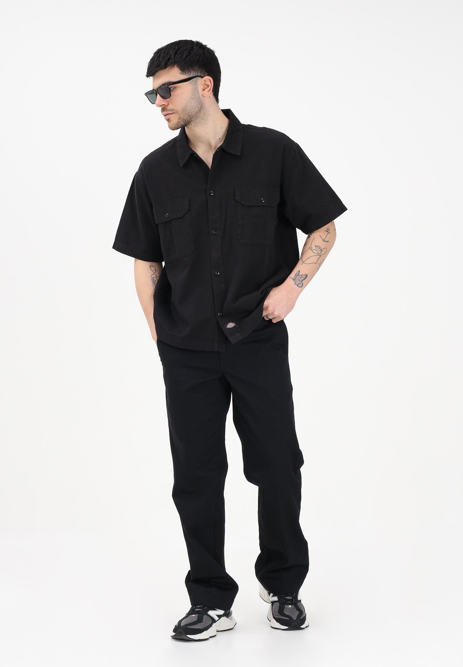 DICKIES Camicia a manica corta Unionville nera da uomo DK0A88N9BLK1 . DIckies 