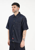 DICKIES Camicia a manica corta in denim blu da uomo DK0A88PHRIN1 . DIckies 