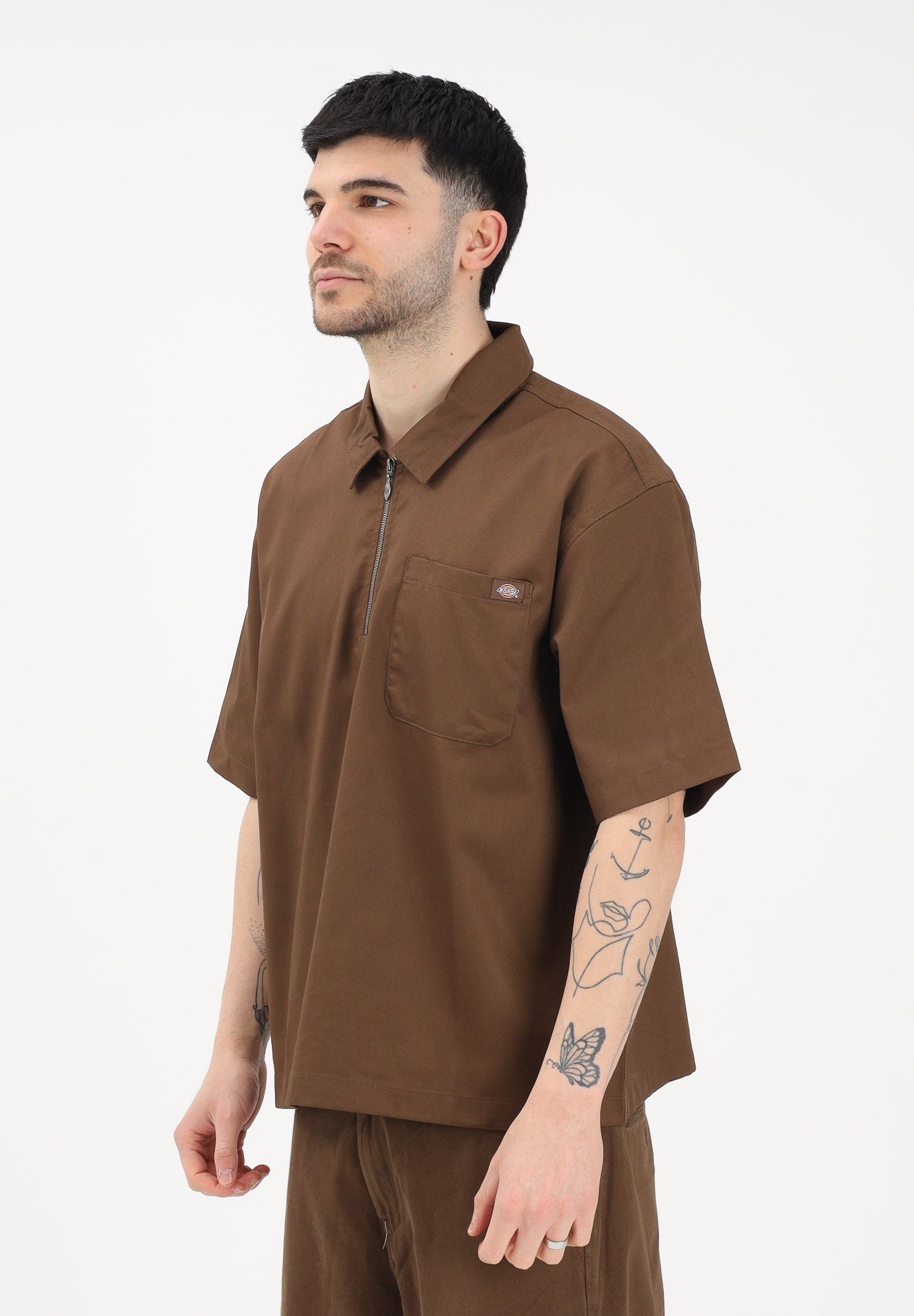 DICKIES Camicia a manica corta Cadiz marrone da uomo DK0A88PI0TB1 . DIckies 