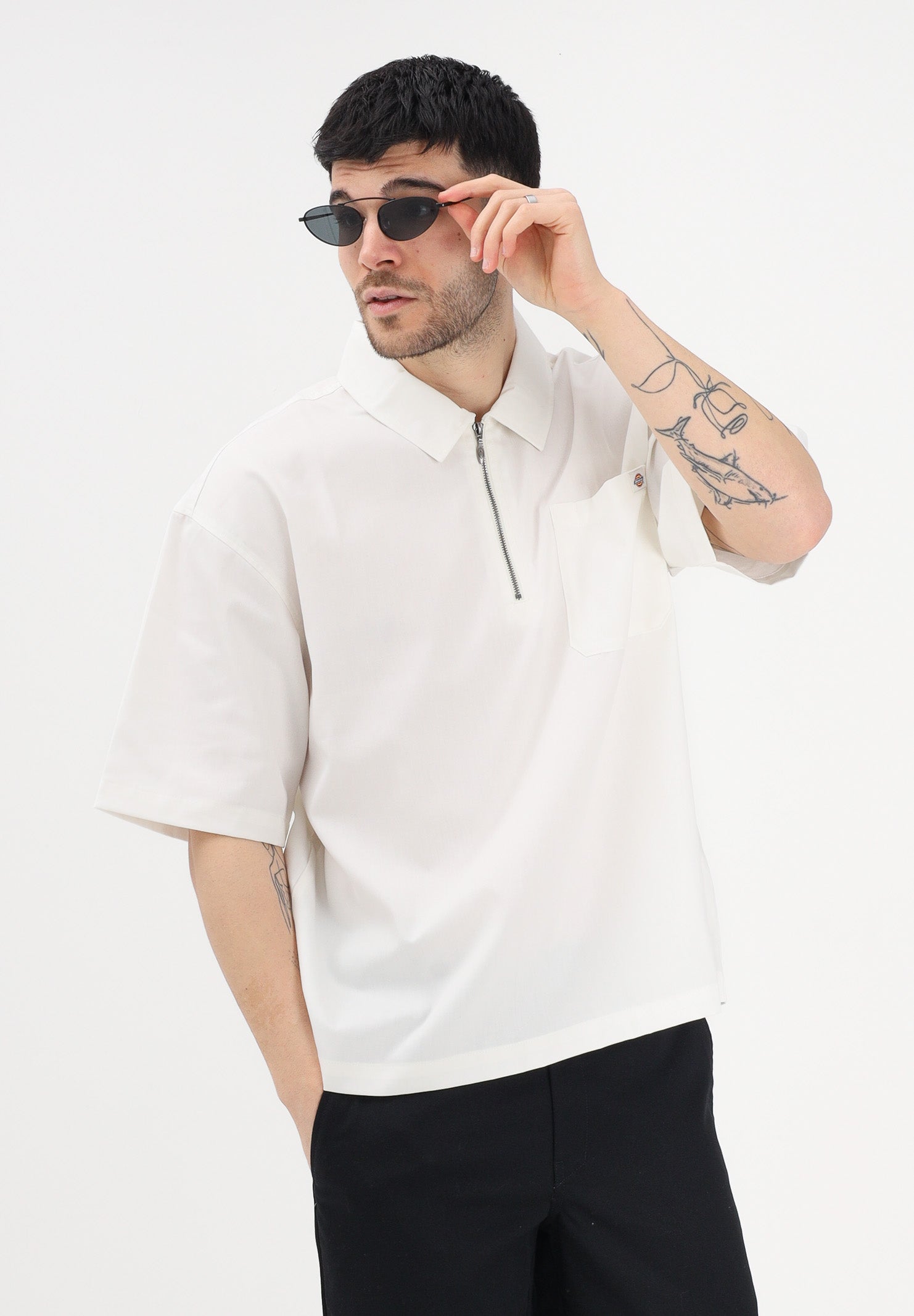 DICKIES Camicia a manica corta Cadiz bianca da uomo DK0A88PIC481 . DIckies 