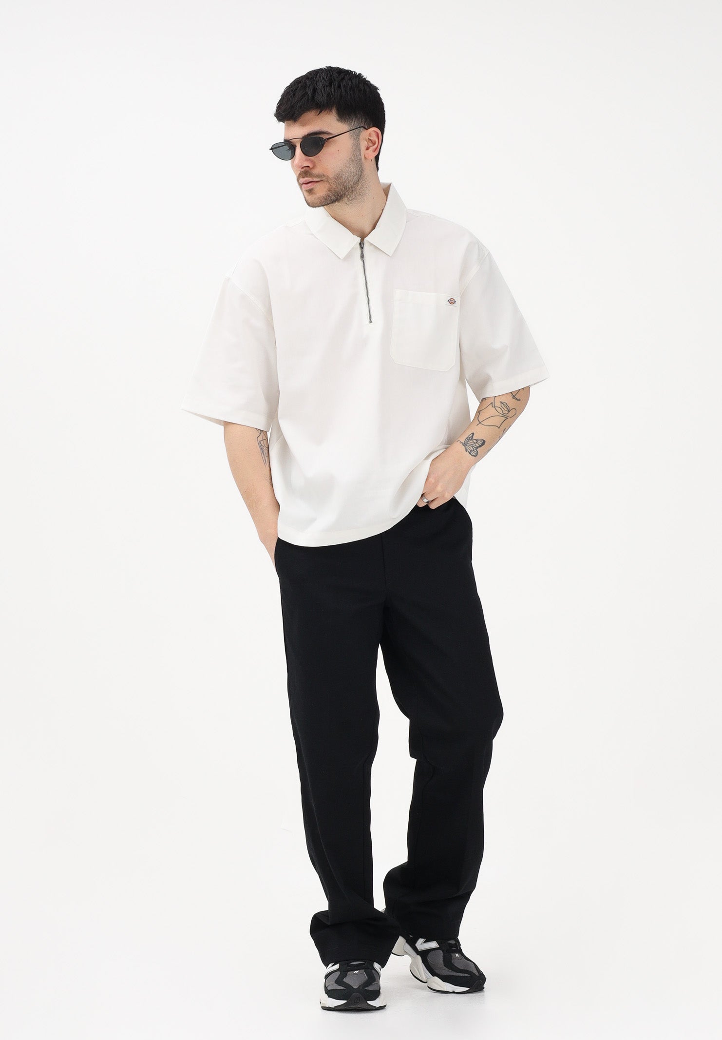 DICKIES Camicia a manica corta Cadiz bianca da uomo DK0A88PIC481 . DIckies 