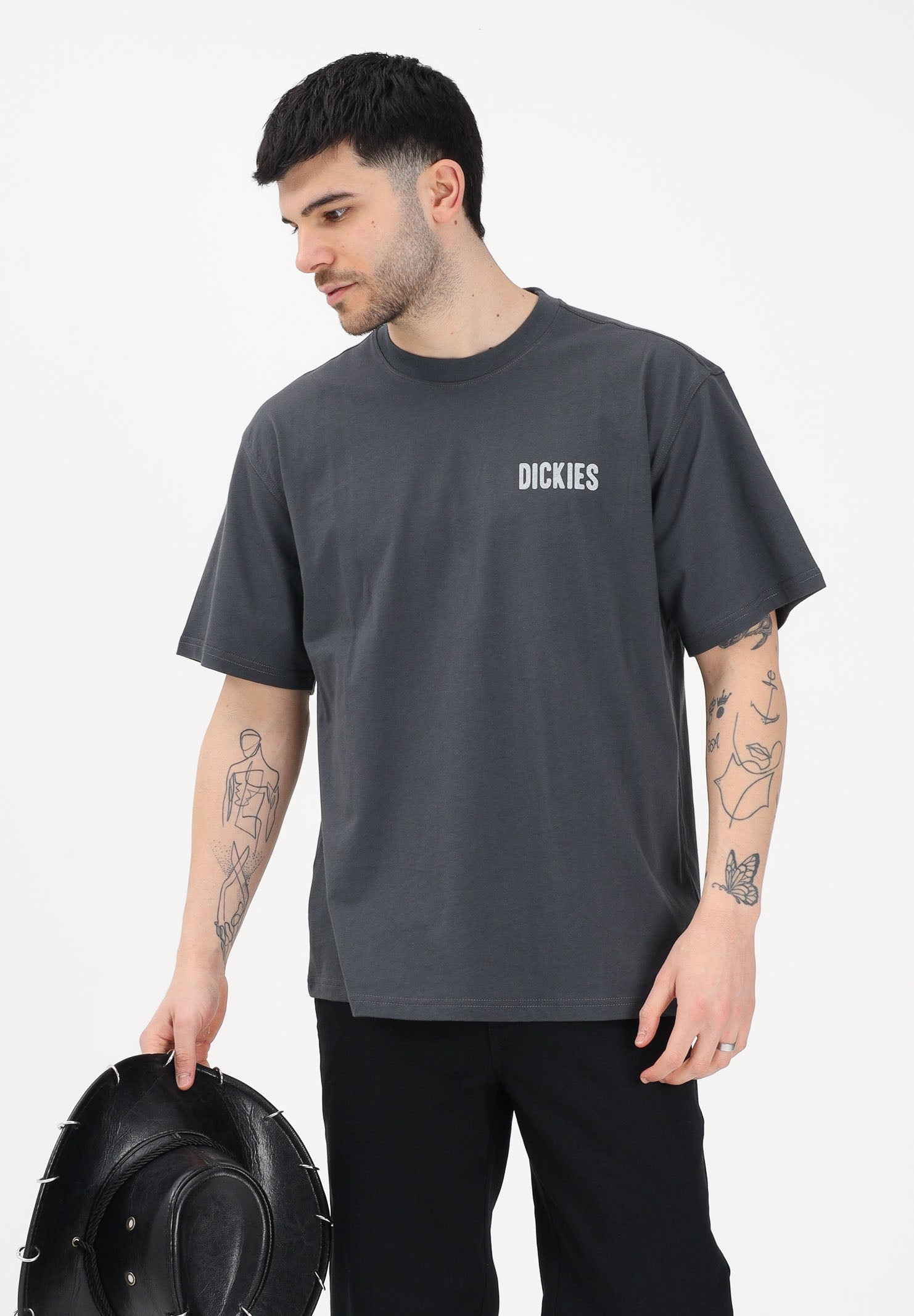 DICKIES T-shirt a manica corta Wolfhurst grigia da uomo DK0A88QOCH01 . DIckies 