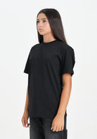 DIESEL T-shirt a manica corta nera per donna, ragazzi e bambini con logo Oval D J022760HGAM K900 DIESEL 
