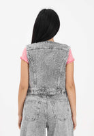 DIESEL Gilet grigio per donna, ragazze e bambine in denim effetto tweed J02509KXBR5 K02 DIESEL 