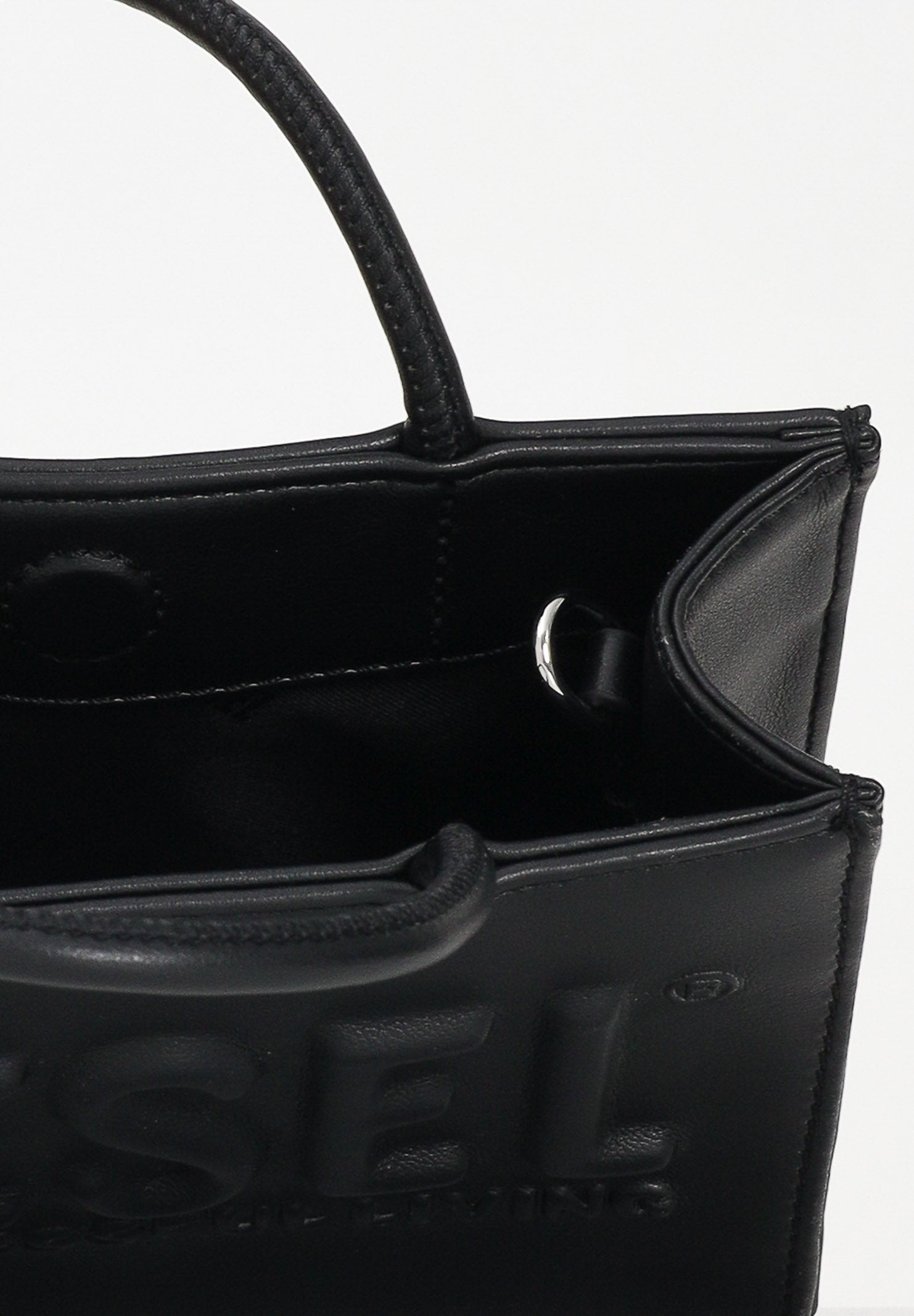 DIESEL Borsa a mano nera da donna con logo in rilievo J02529P8073 T8013 DIESEL 