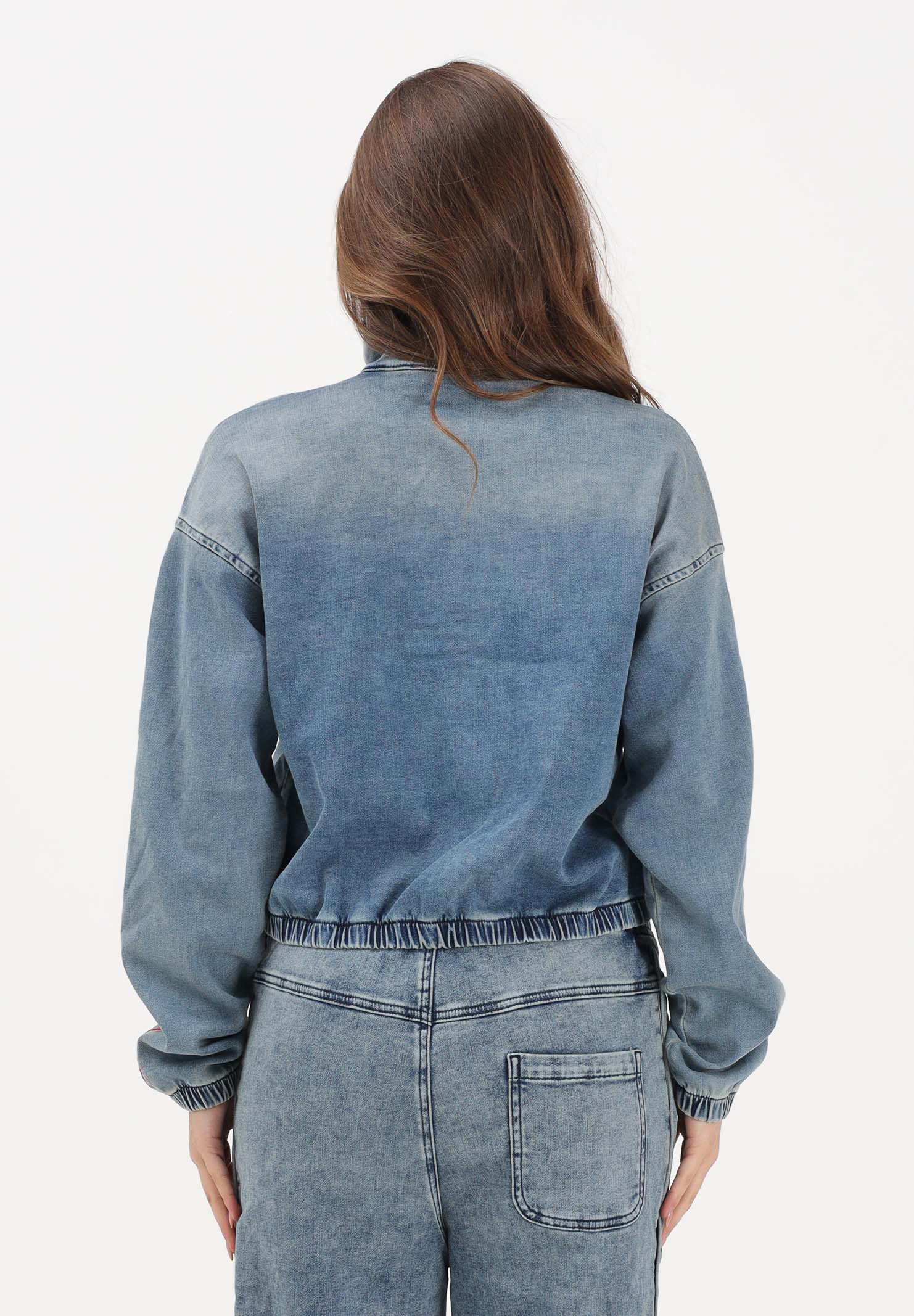 DIESEL Giubbotto di jeans in denim medio per donna, ragazzi e bambini con logo ricamato J02540KXBRS K01 DIESEL 
