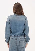 DIESEL Giubbotto di jeans in denim medio per donna, ragazzi e bambini con logo ricamato J02540KXBRS K01 DIESEL 