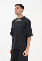 DISCLAIMER T-shirt a manica corta nera da uomo con logo al collo 26EDS55423 NE DISCLAIMER 