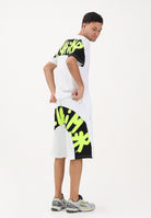 DISCLAIMER Shorts bianco da uomo con stampa sul retro 26EDS55433 BINE DISCLAIMER 