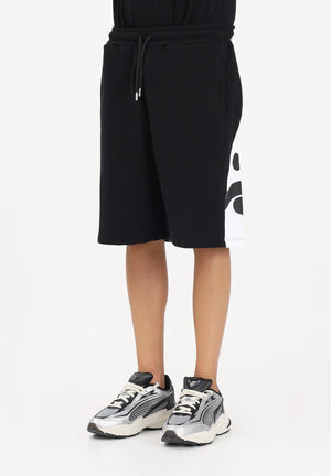 DISCLAIMER Shorts nero da uomo con stampa sul retro 26EDS55433 NEBI DISCLAIMER 