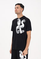 DISCLAIMER T-shirt a manica corta nera da uomo con lettering logo 26EDS55434 NE DISCLAIMER 