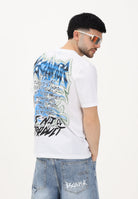 DISCLAIMER T-shirt a manica corta bianca da uomo con stampa grafica posteriore 26EDS55445 BI DISCLAIMER 