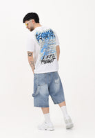 DISCLAIMER T-shirt a manica corta bianca da uomo con stampa grafica posteriore 26EDS55445 BI DISCLAIMER 