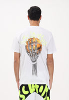 DISCLAIMER T-shirt a manica corta bianca da uomo con grafica sul retro 26EDS55460 BI DISCLAIMER 