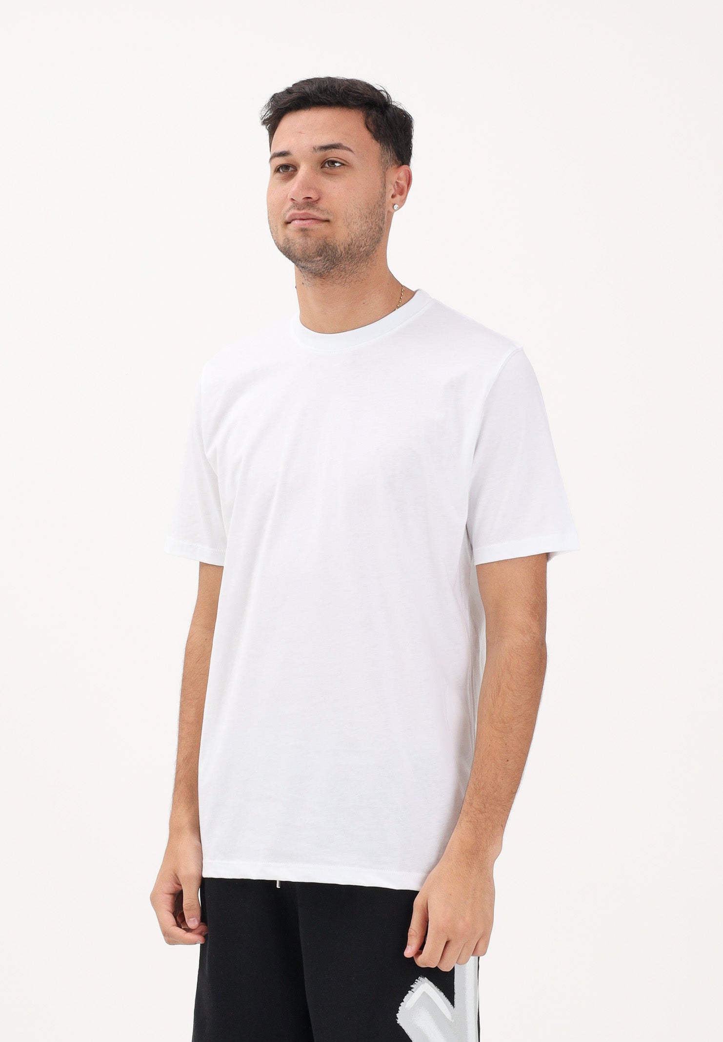 DISCLAIMER T-shirt a manica corta bianca da uomo con stampa sul retro 26EDS55535 BI DISCLAIMER 