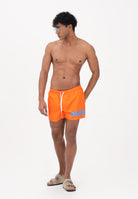 DSQUARED2 Shorts mare arancione da uomo con stampa logo D7B5C6750 810 DSQUARED2 