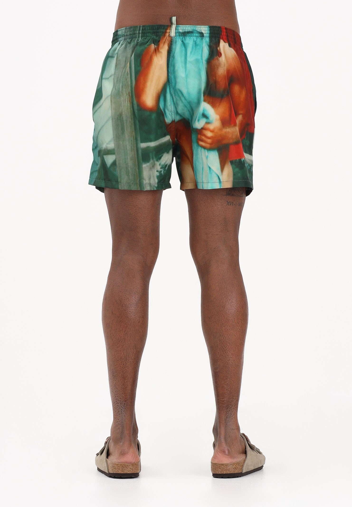 DSQUARED2 Shorts mare multicolore da uomo con stampa fotografica all-over D7B626770 998 DSQUARED2 