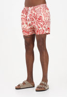 DSQUARED2 Shorts mare panna da uomo con stampa grafica all-over D7B626830 159 DSQUARED2 