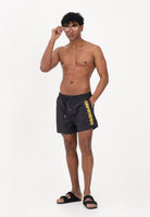 DSQUARED2 Shorts mare nero da uomo con stampa logo D7B646600 014 DSQUARED2 
