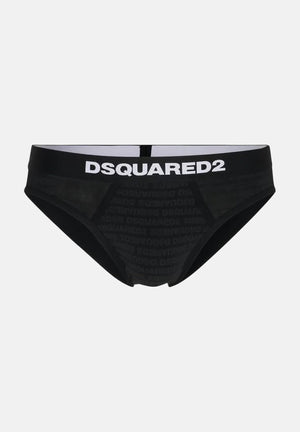 DSQUARED2 Slip nero da uomo con micro-logo D9H136050S 001 DSQUARED2 