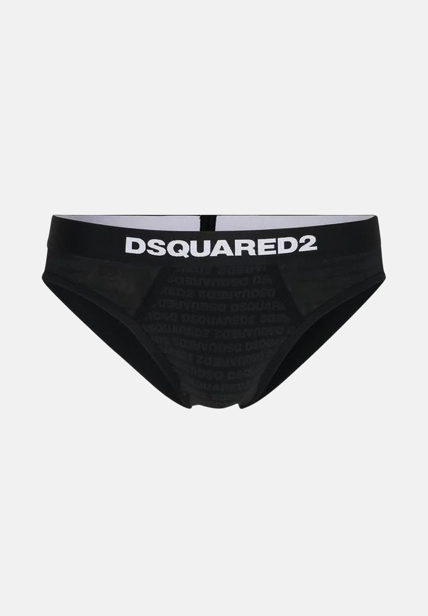 DSQUARED2 Slip nero da uomo con logo all-over D9H136200S 010 DSQUARED2 