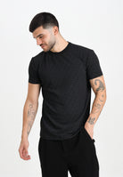 DSQUARED2 T-shirt a manica corta nera da uomo con logo all-over D9H136200T 010 DSQUARED2 