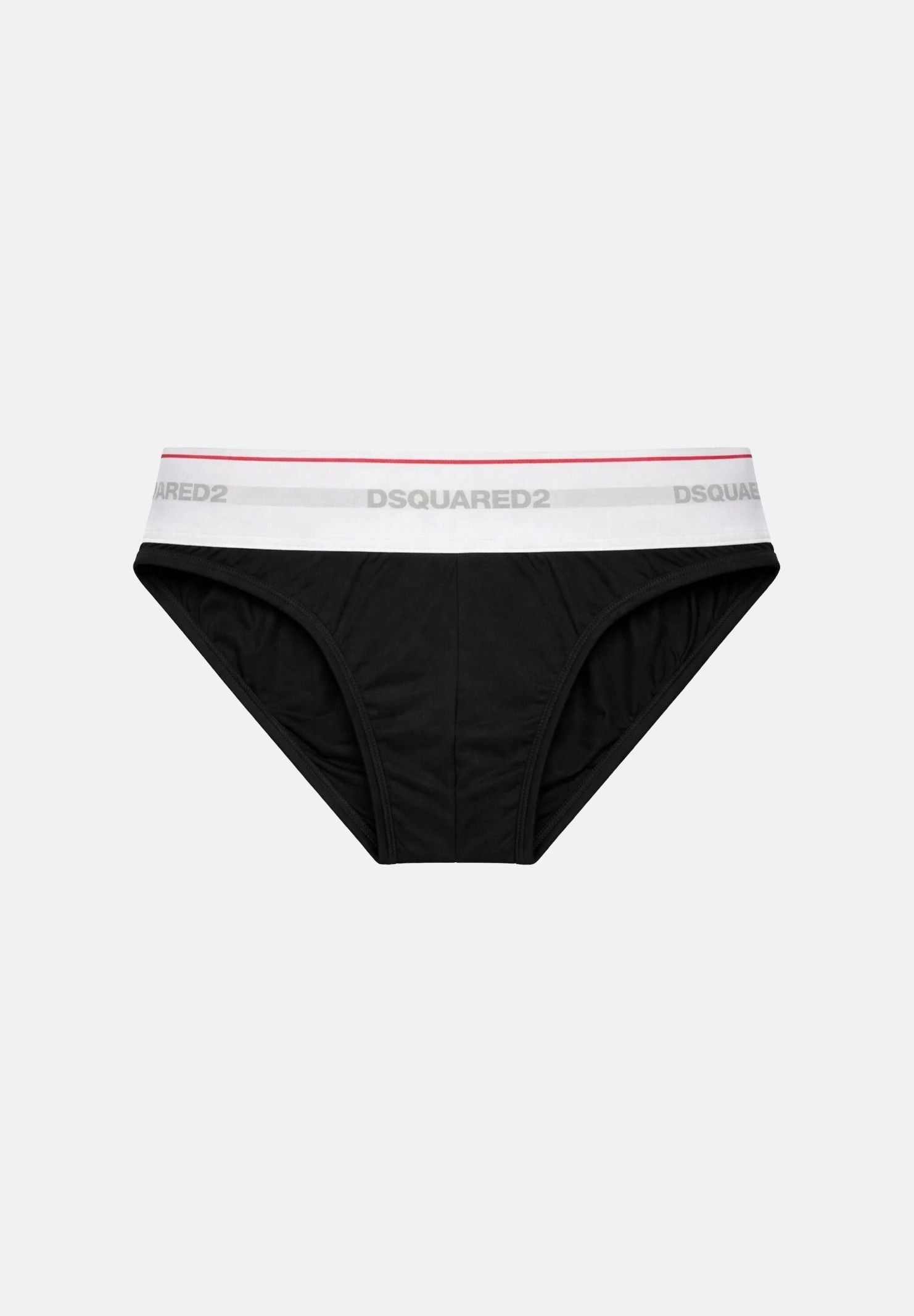 DSQUARED2 Slip nero da uomo con fascia logata D9L846320 001 DSQUARED2 