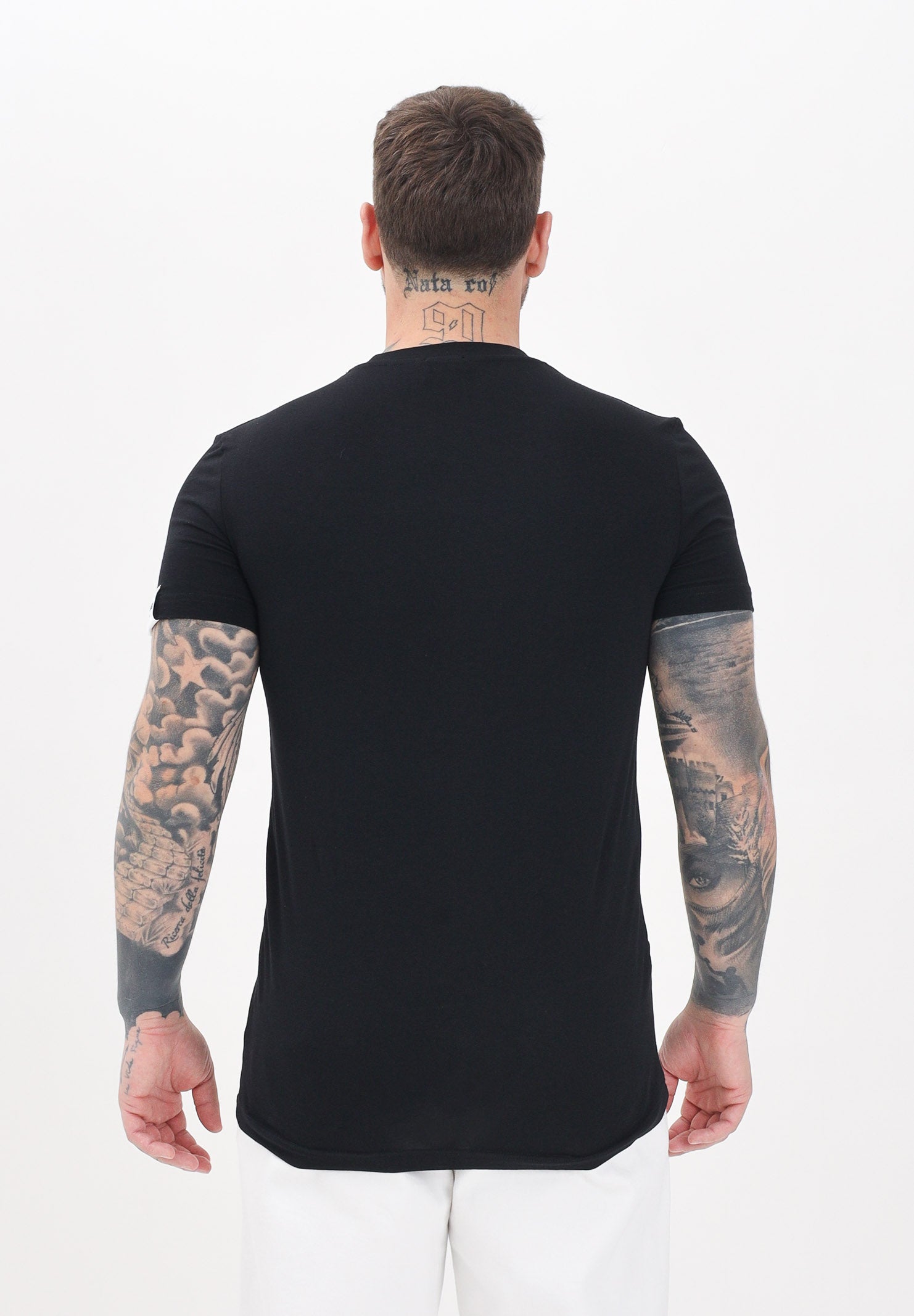 DSQUARED2 T-shirt a manica corta nera per uomo e donna con patch logo D9M205720 001 DSQUARED2 