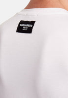 DSQUARED2 T-shirt a manica corta bianca da uomo con patch logo D9M206240 100 DSQUARED2 