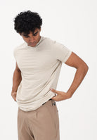 DSQUARED2 T-shirt a manica corta beige da uomo con patch logo D9M206240 266 DSQUARED2 