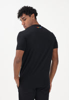 DSQUARED2 T-shirt a manica corta nera da uomo con ricamo logo sul retro D9M206250 001 DSQUARED2 