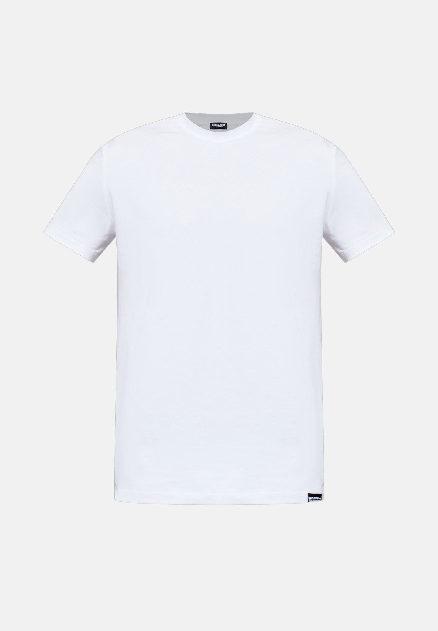 DSQUARED2 T-shirt a manica corta bianca da uomo con ricamo logo sul retro D9M206250 100 DSQUARED2 