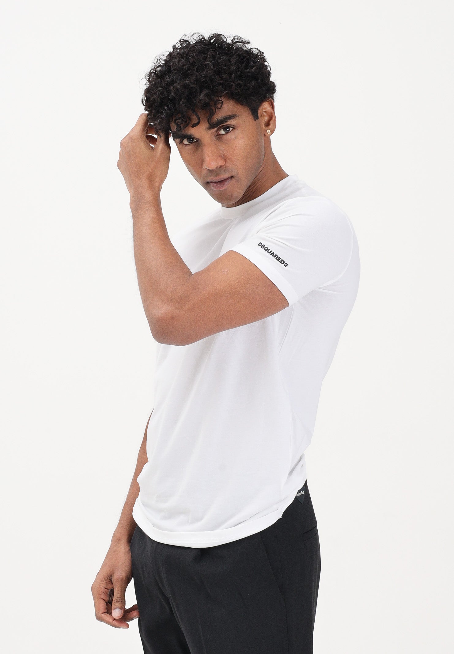 DSQUARED2 T-shirt a manica corta bianca da uomo con logo DCX290070 100 DSQUARED2 