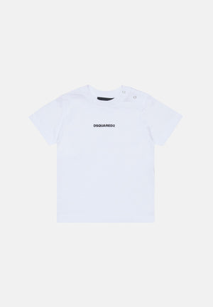 DSQUARED2 T-shirt a manica corta bianca da neonato con logo DQ2853D004G DQ100 DSQUARED2 